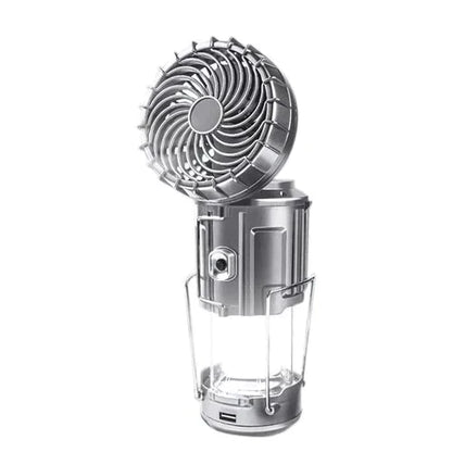🔥🎁Hot Sale 50% OFF🎁🔥Portable Solar Powered Camping Lantern with Fan for Outdoor