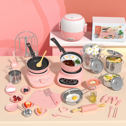 👧🏻 60% OFF NOW! 🎉 Kids' Realistic Mini Kitchen Set – 22 PCS, Sound & Light, Educational Play 🍳📦