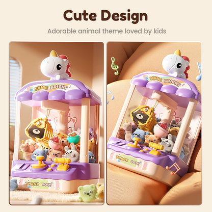 🐾 Cute Animal Claw Machine for Kids 🎉 Includes Plush Toys & Capsule Toys – Hours of Fun! 🧸✈️Free shipping