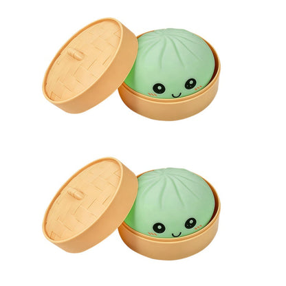Cute Dumpling Squeeze Toy with Steamer
